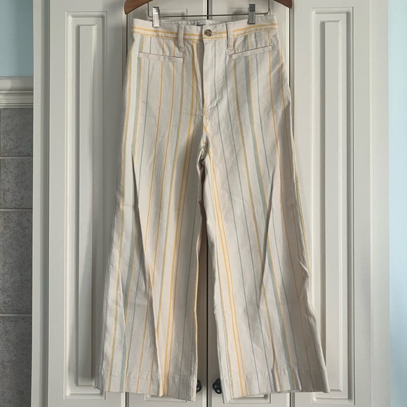 Madewell Emmett Wide-Leg Striped Crop Jean Pants Size 28 - Picture 3 of 10